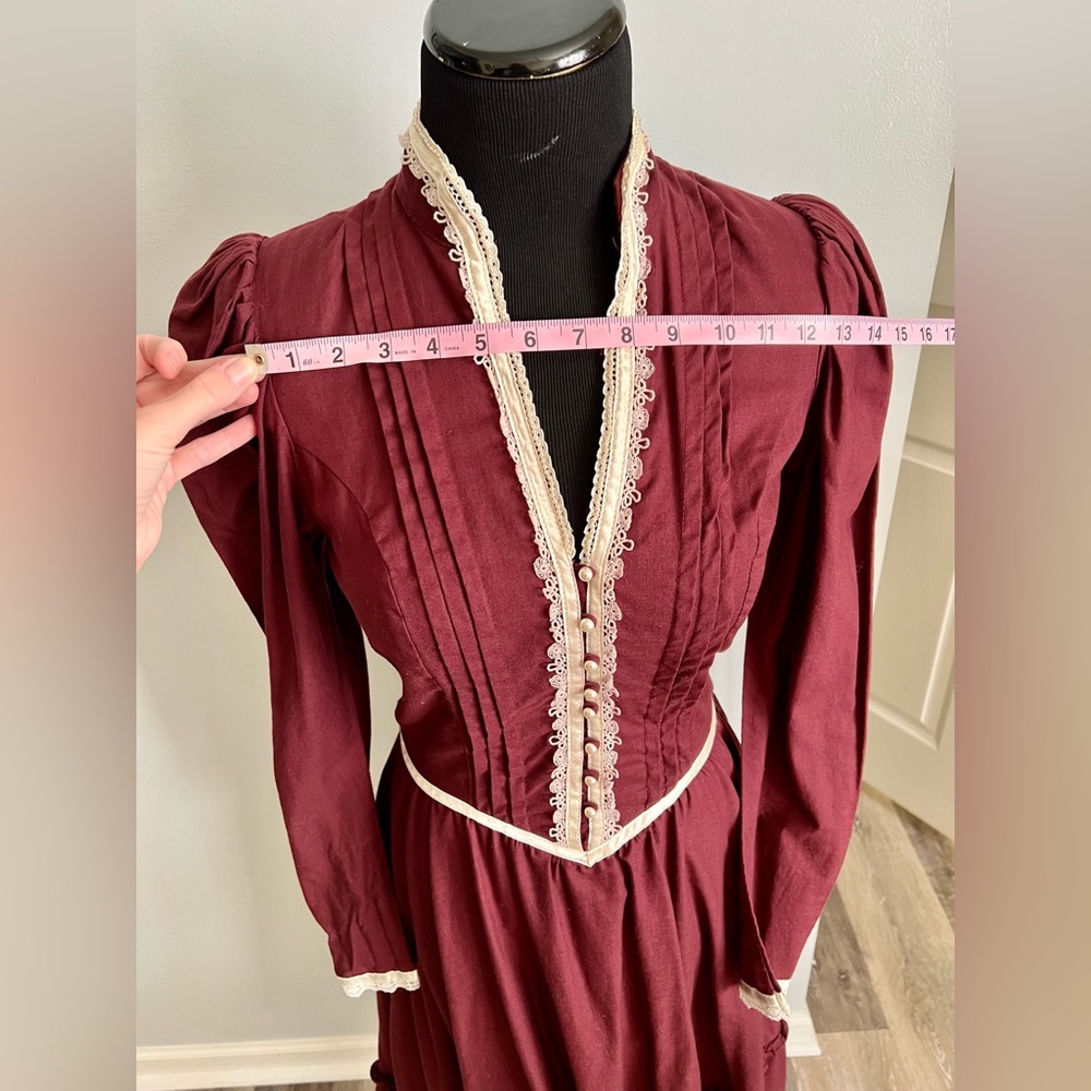 Vintage 1970s Gunne Sax by Jessica San Francisco Victorian Prairie Dress size 9 - Picture 4 of 9